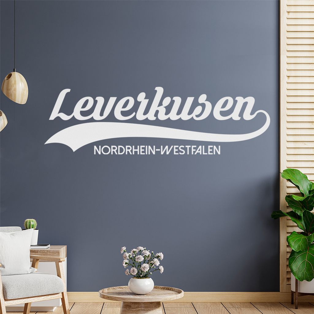 Leverkusen Nordrhein-Westfalen Wandtattoo Wandaufkleber Wall Sticker - Dekoration, Küche, Wohnzimmer, Schlafzimmer, Badezimmer
