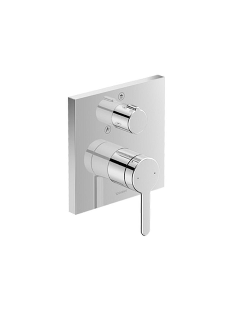 Duravit C.1 Einhebel- Brausemischer Unterputz, eckige Rosette, 2 Verbraucher, Umstellung Handbrause / Kopfbrause, C14210011046