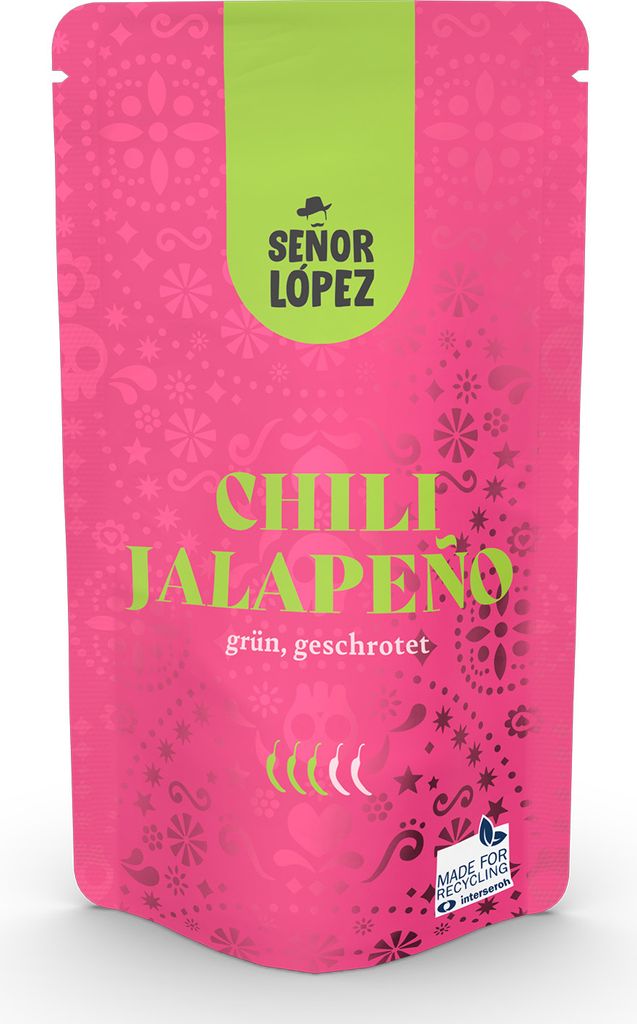 Señor López Jalapeño Chili geschrotet 25g – Authentisches mexikanisches Gewürz, getrocknete scharfe Chiliflocken für mehr Würze, Chilipulve...