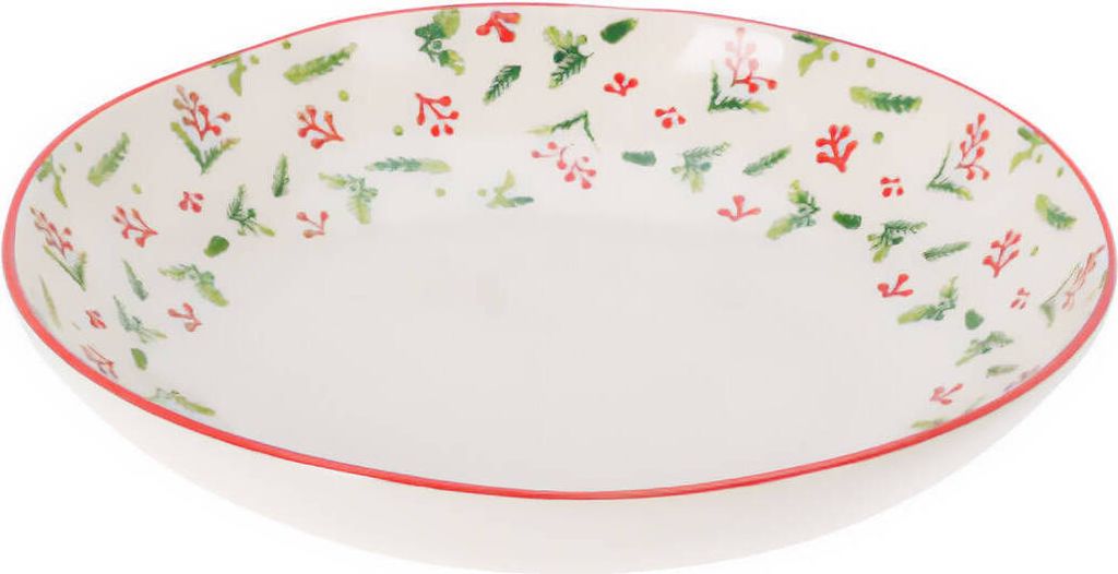 Weihnachtsschale aus Steingut, Ø 30 cm