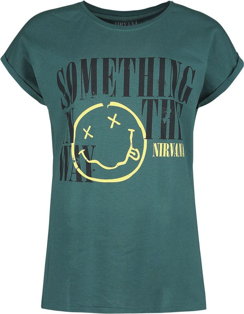 Nirvana T-Shirt Damen Something In The Way blau M