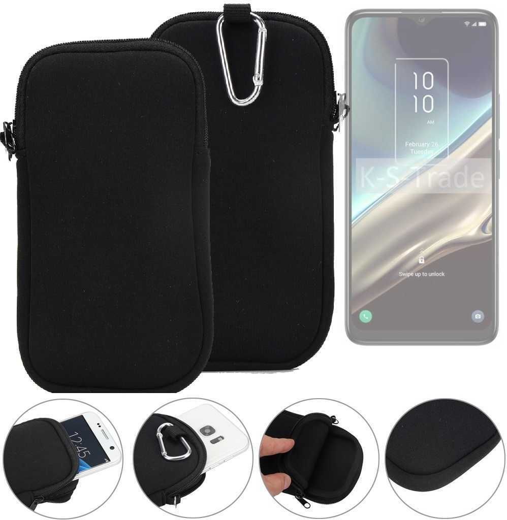 K-S-Trade Neopren-Hülle Handyhülle kompatibel mit TCL 406s Schutzhülle Neoprenhülle Sleeve Schutz-Hülle Gürtel Tasche Case Holster Handytasche