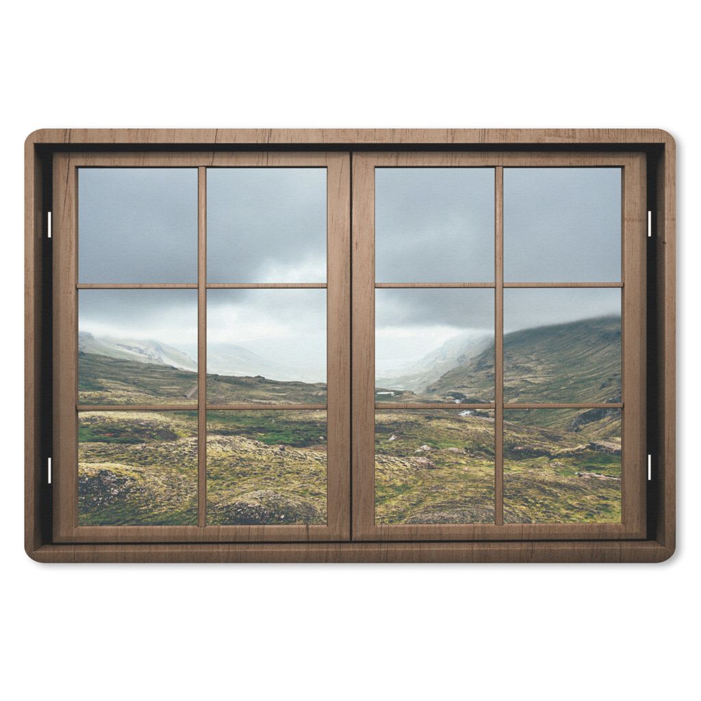 MuchoWow Schreibtischunterlage Durchblick - Wolken - Berge 60x40 cm - XXL Mauspad - Großes Mauspad
