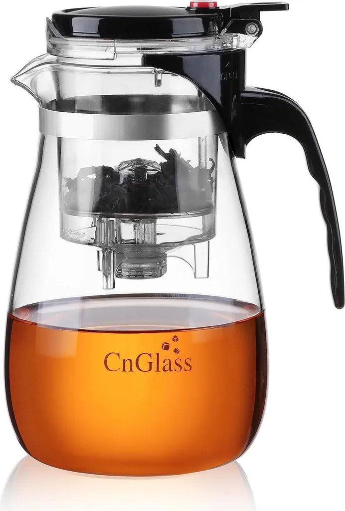 Teiera in Vetro da Fuoco CNGLASS 900ml - Ideale per Famiglia e Ospiti