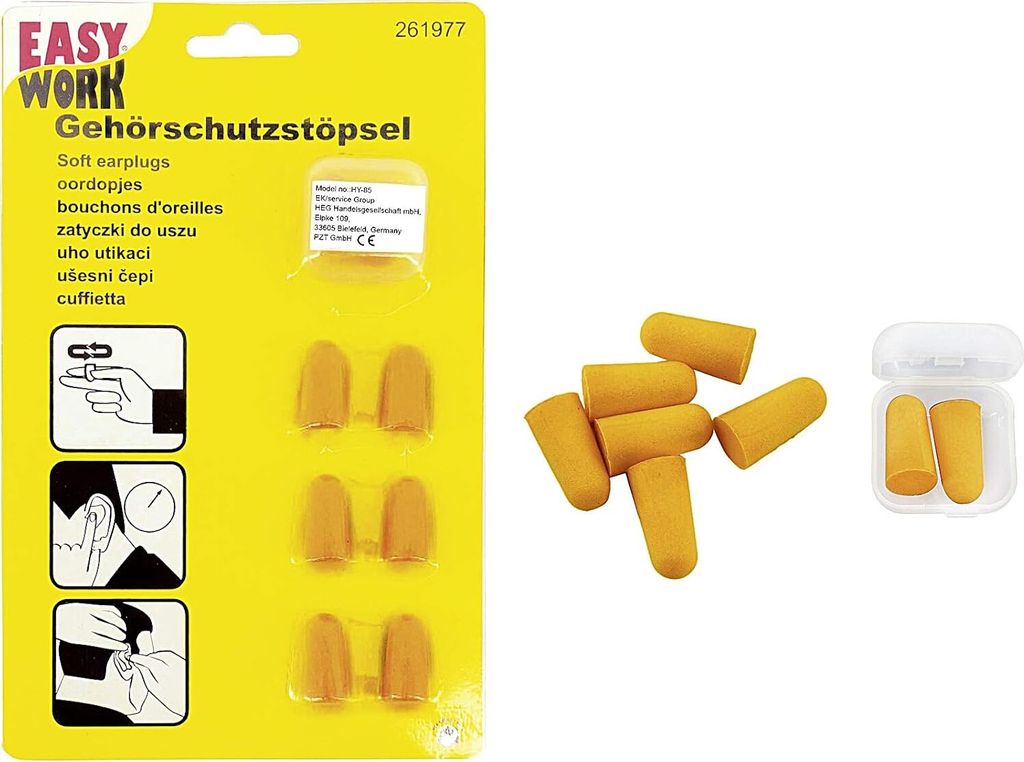 EasyWork Gehörschutzstöpsel (8er Pack)