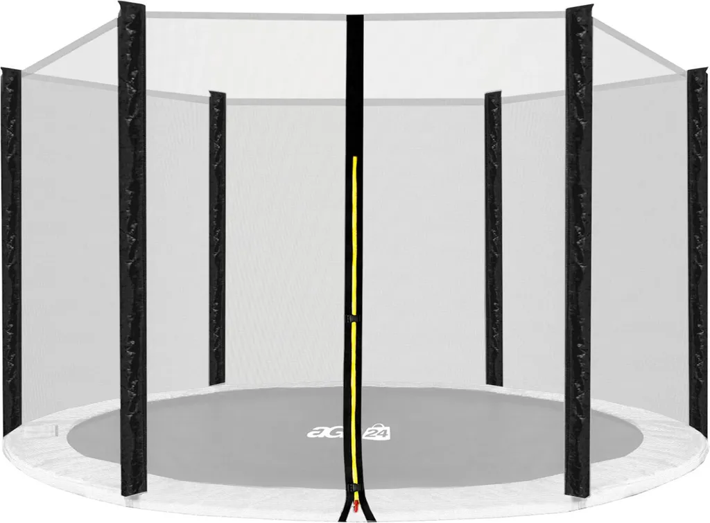 Filet de Rechange pour Trampoline Aga 4m avec 6 Perches - Maillage Noir