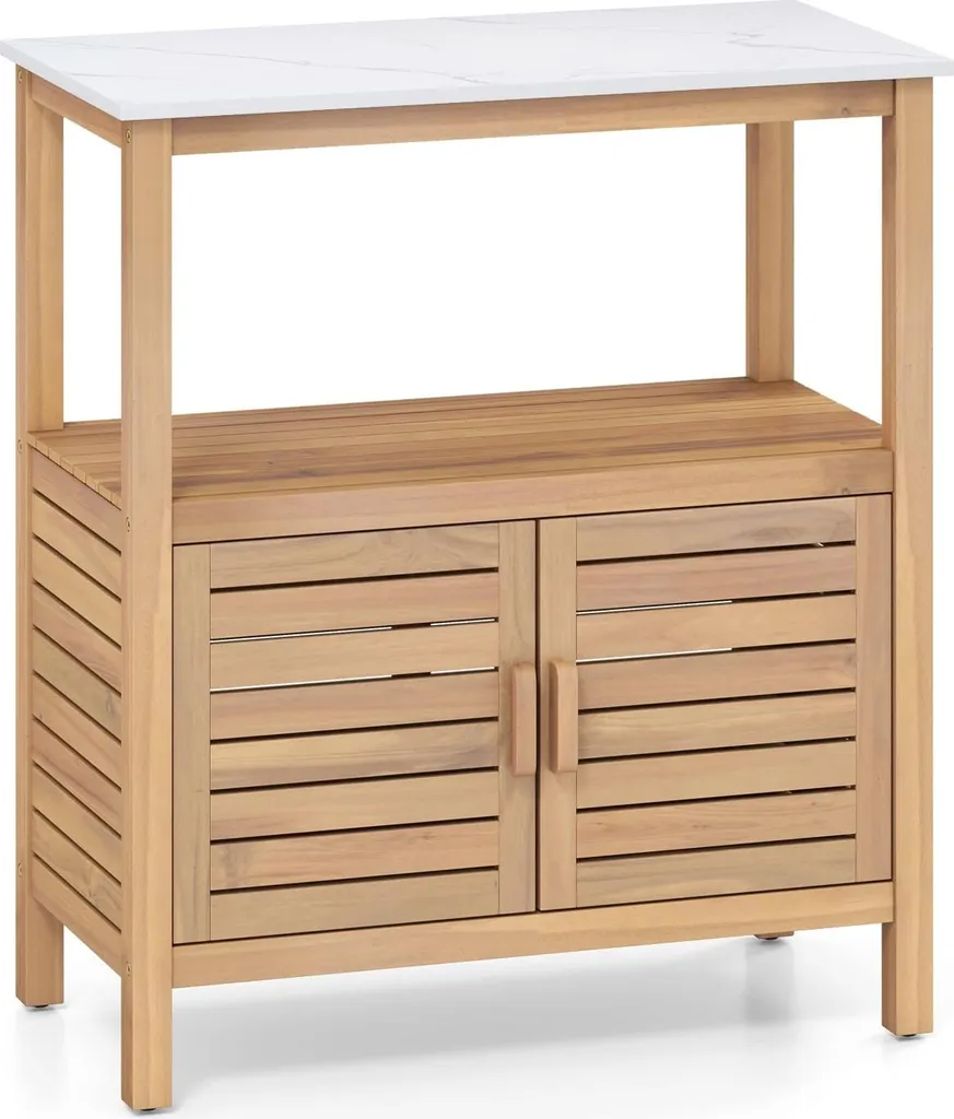 Console de jardinage et table de rempotage avec plan de travail en résine