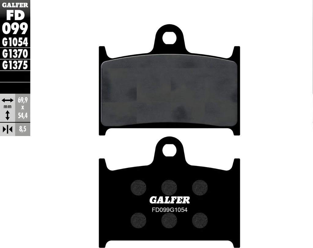 Bremsbeläge Set Galfer 2x FD099G1054 Semi-Metall vorne für Suzuki RF, Triumph Daytona Super III TT Trophy T595 i Centennial Edition GSX-R 595N Speed