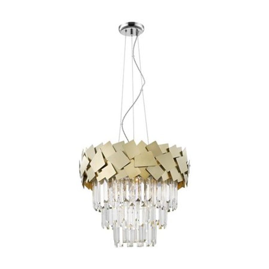 QUASAR Pendelleuchte transparent, gold 6x E14 max 40W IP54 Zuma line