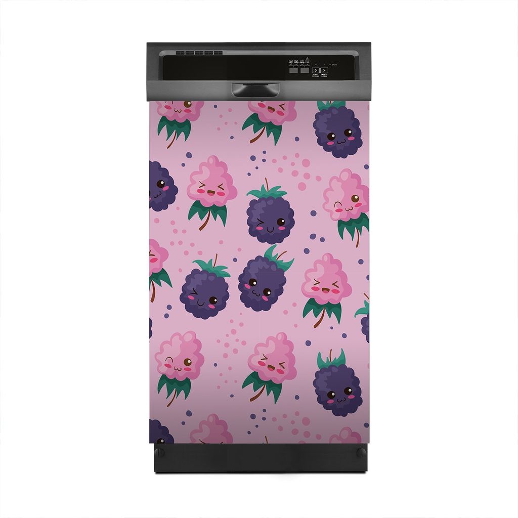 Magnete Dekorative 45x70 cm Küche Magnetmatte Spülmaschine - Himbeere Brombeere