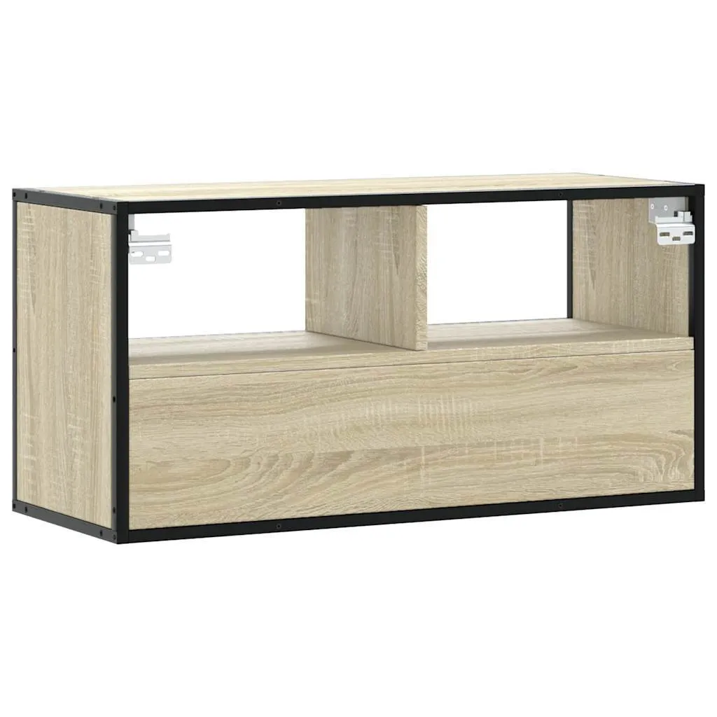 Maison Exclusive Mobile Porta TV Industriale Legno Metallo 80cm - 6