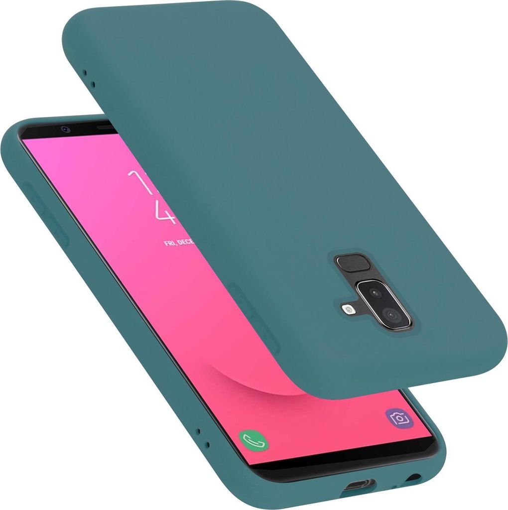 Cadorabo Schutzhülle für Samsung Galaxy A6 PLUS 2018 Hülle in Grün Handyhülle Case Cover TPU Etui