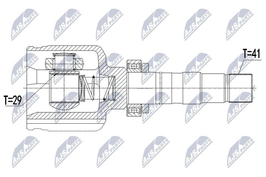 NTY Gelenksatz Antriebswelle Vorne Rechts für FIAT Ducato Kastenwagen (250, 290) NPW-FT-040