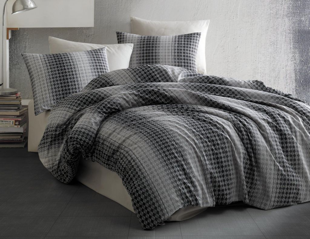 Baumwollbettwäsche Oberon Grey Größe: 220x200 + 2x 70x90 cm