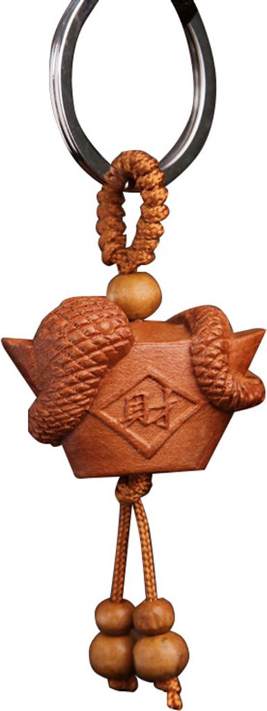 Chinesisches Sternzeichen, geschnitzter Holzanhänger, Schlüsselanhänger, Schlüsselanhänger, Tasche, Hängedekoration, Geschenk-Schlange