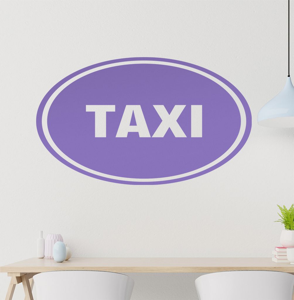 Taxi Wandtattoo in 6 Größen - Wandaufkleber Wall Sticker - Dekoration, Küche, Wohnzimmer, Schlafzimmer, Badezimmer