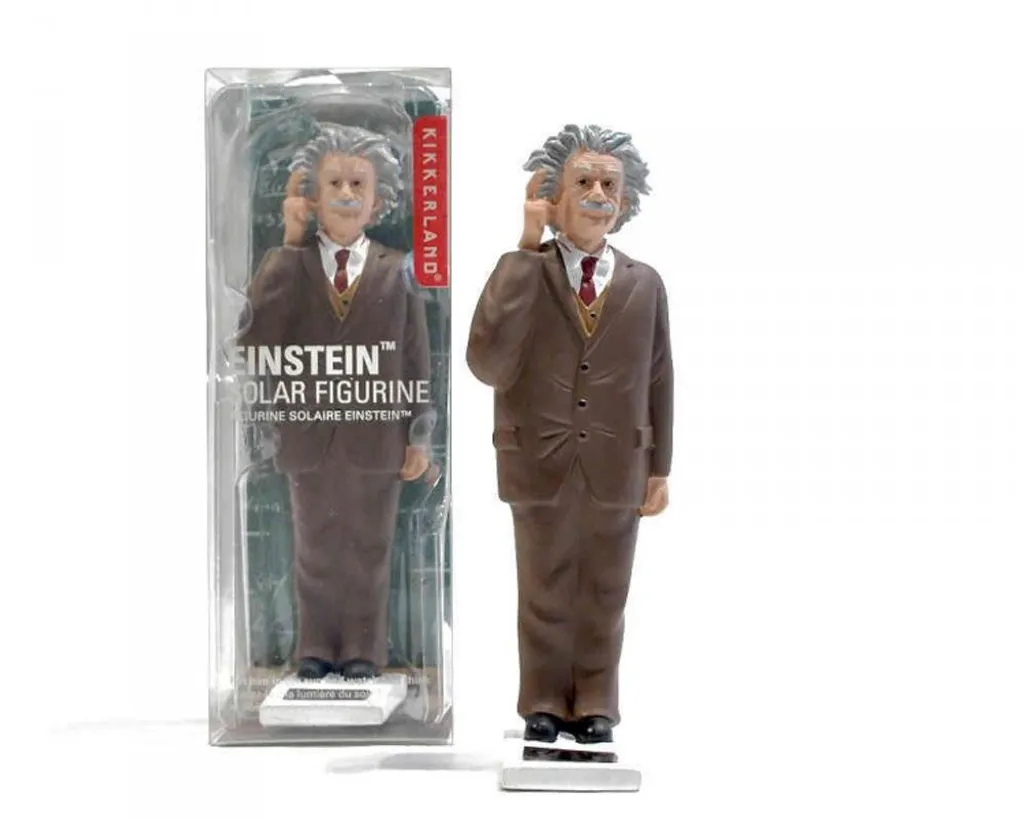 Figurine Solaire Albert Einstein Kikkerland - Objet Déco Scientifique - 12