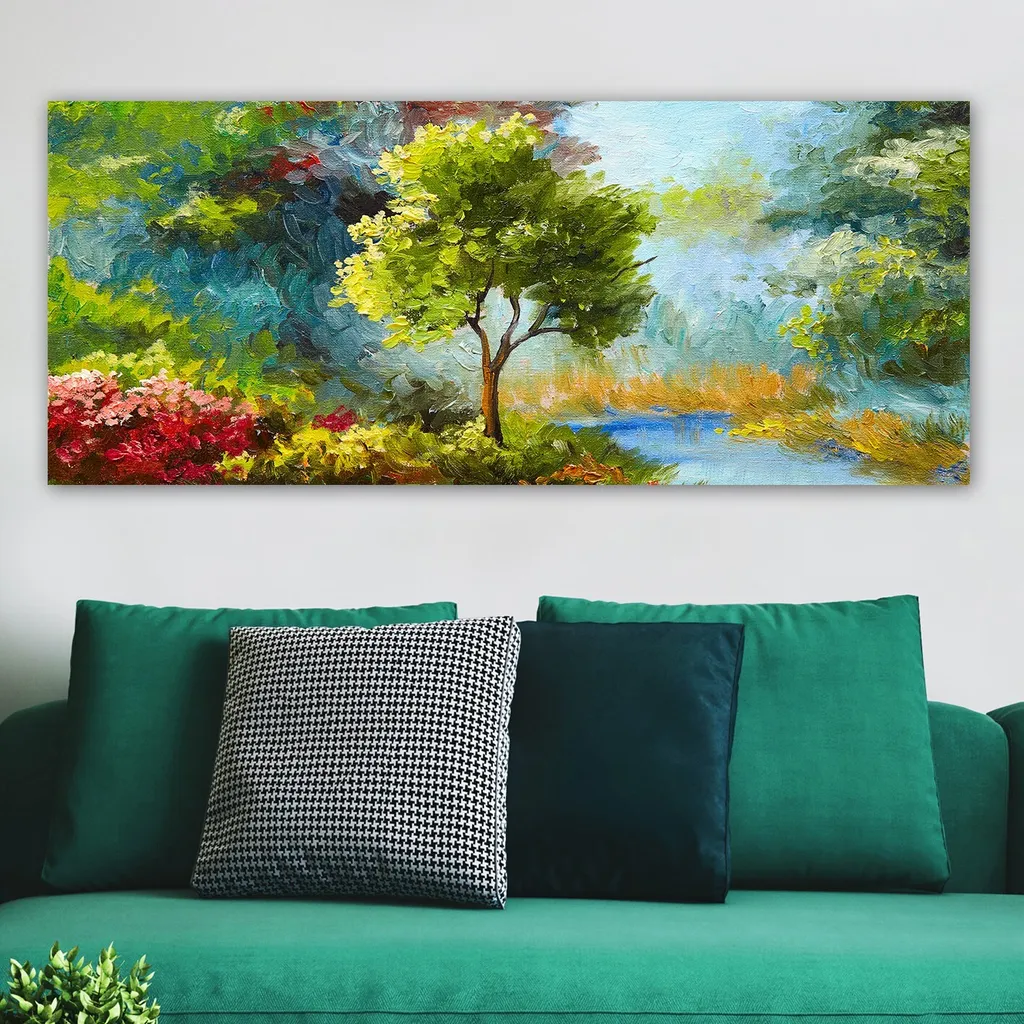 Tableau 100% toile Wallity multicolore 50 x 120 cm haute définition
