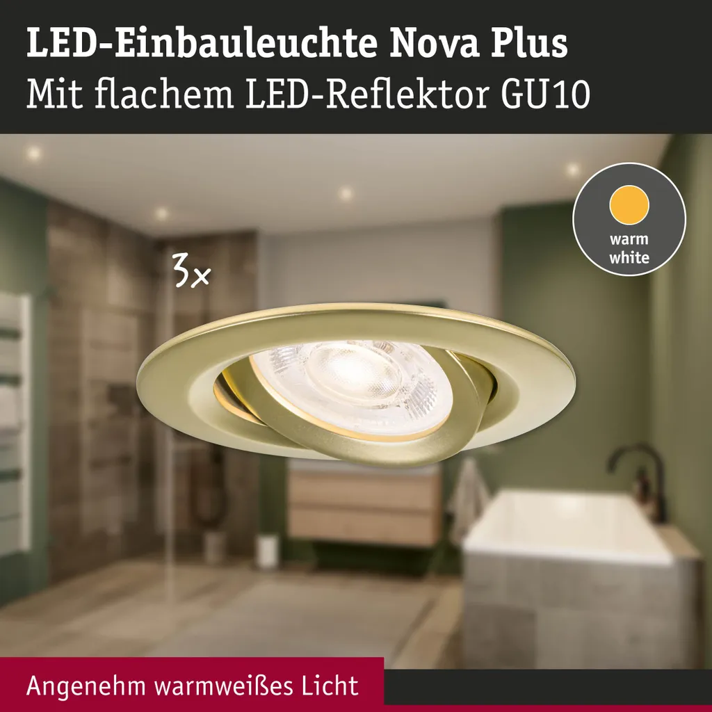 Spot LED Paulmann Nova Plus dimmable et orientable avec protection IP65