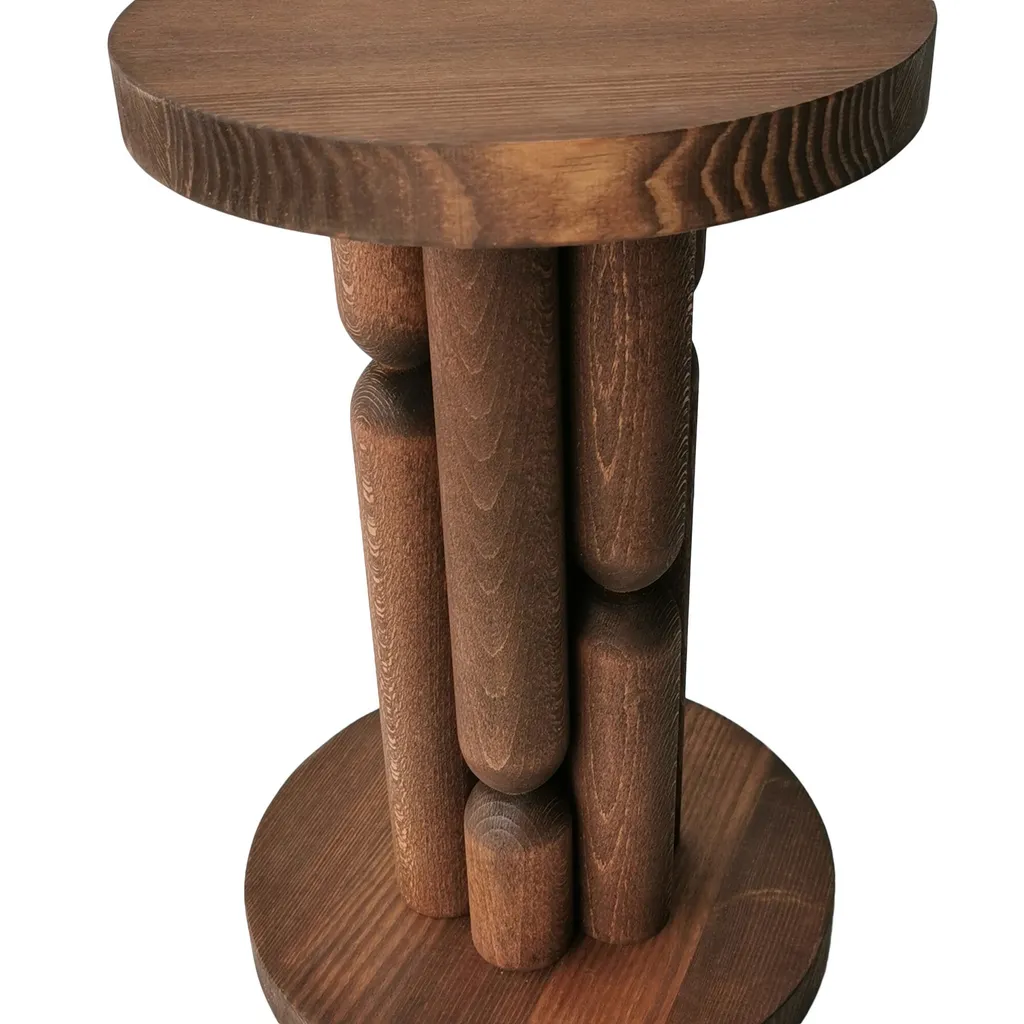 Table d'appoint stable en bois de hêtre, solution pour petits espaces - 8