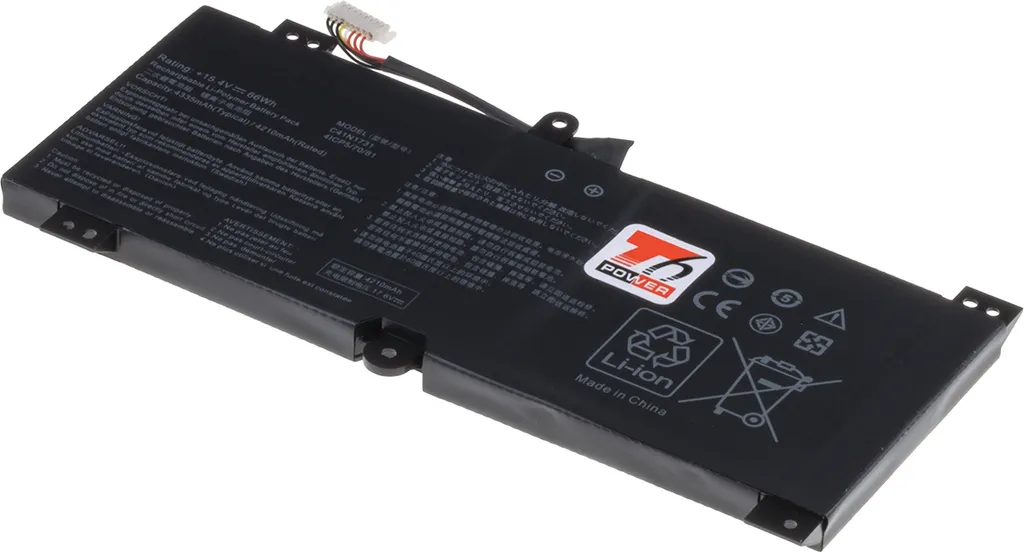Batterie C41N1731 pour Asus - T6 Power Li-Poly 15,4V 4335mAh Noir