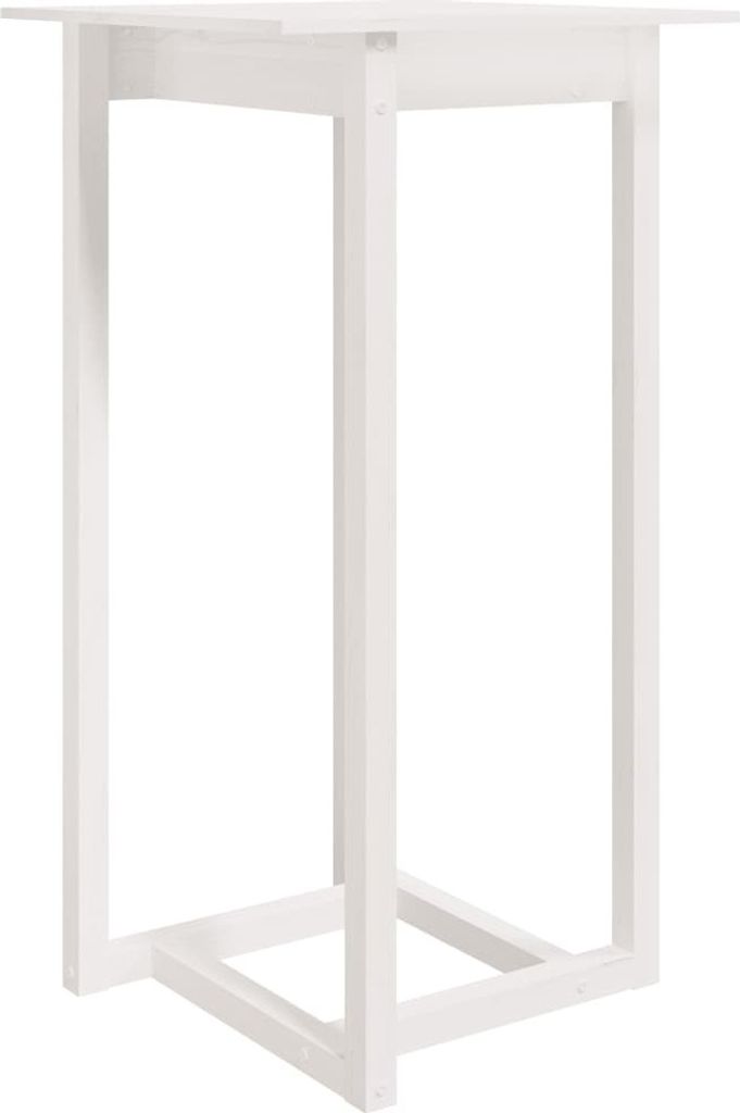 Bartisch Weiß 60x60x110 cm Massivholz Kiefer