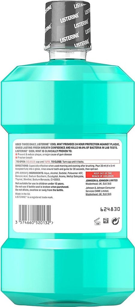 Listerine Cool Mint Mundwasser (1000ml) Produktbild 11