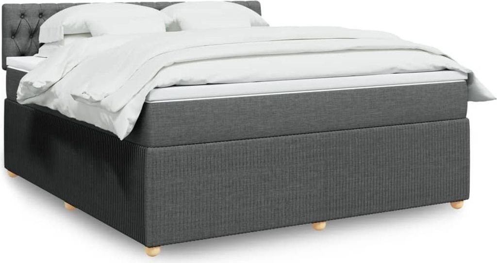 "2026 Promotion" Boxspringbett mit Matratze - Dunkelgrau - 180x200 cm - Stoff - Polsterbett CC15048