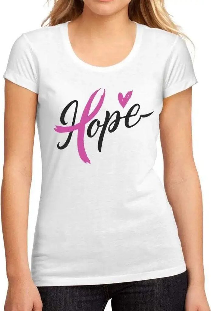 Damen Grafik T-Shirt Krebs bekämpfen Hoffnung – Fight Cancer Hope – Öko-Verantwortlich Vintage Jahrgang Kurzarm Lustige Druck Geburtstag Gesc...