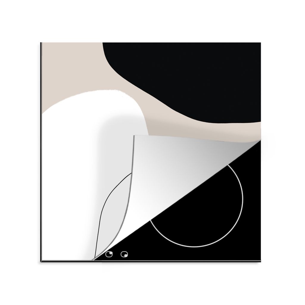 KitchenYeah Herdabdeckplatte Formulare - Abstrakt - Gestaltung , 78x78cm, Küche Deko, Glaskeramikfeld Herdabdeckung, Abdeckplatte fùr Kochfeld