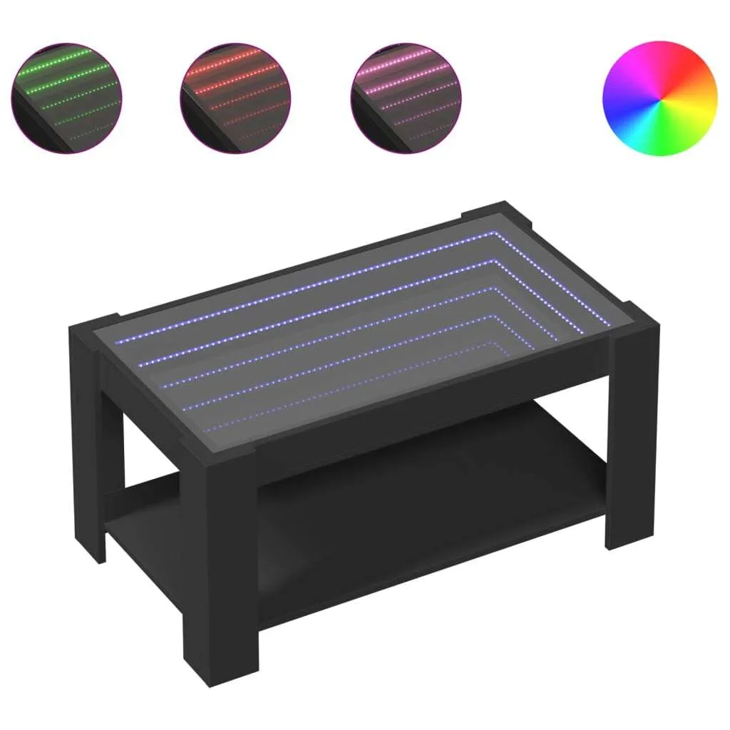 Tavolino da Soggiorno LED Nero vidaXL 93x53x45 cm - Offerta Imperdibile
