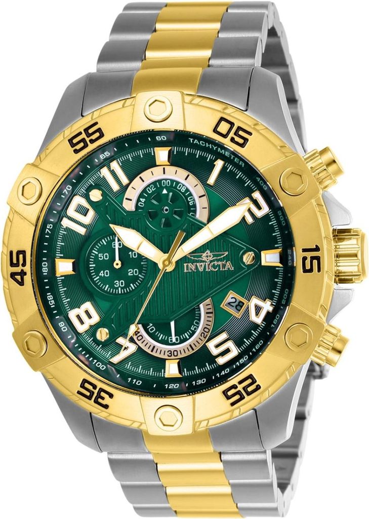 Invicta S1 Rally 26099 Herrenarmbanduhr - Quartz Uhrwerk - Edelstahl mit grünem Zifferblatt - 48 mm