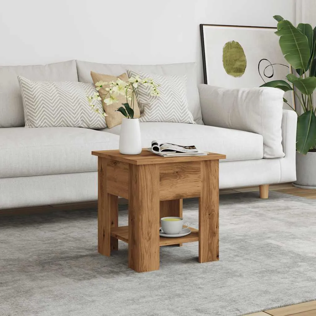 SYFAX™ Tavolino Salotto 40x40 - Calore del Legno Artigianale a Casa - 3