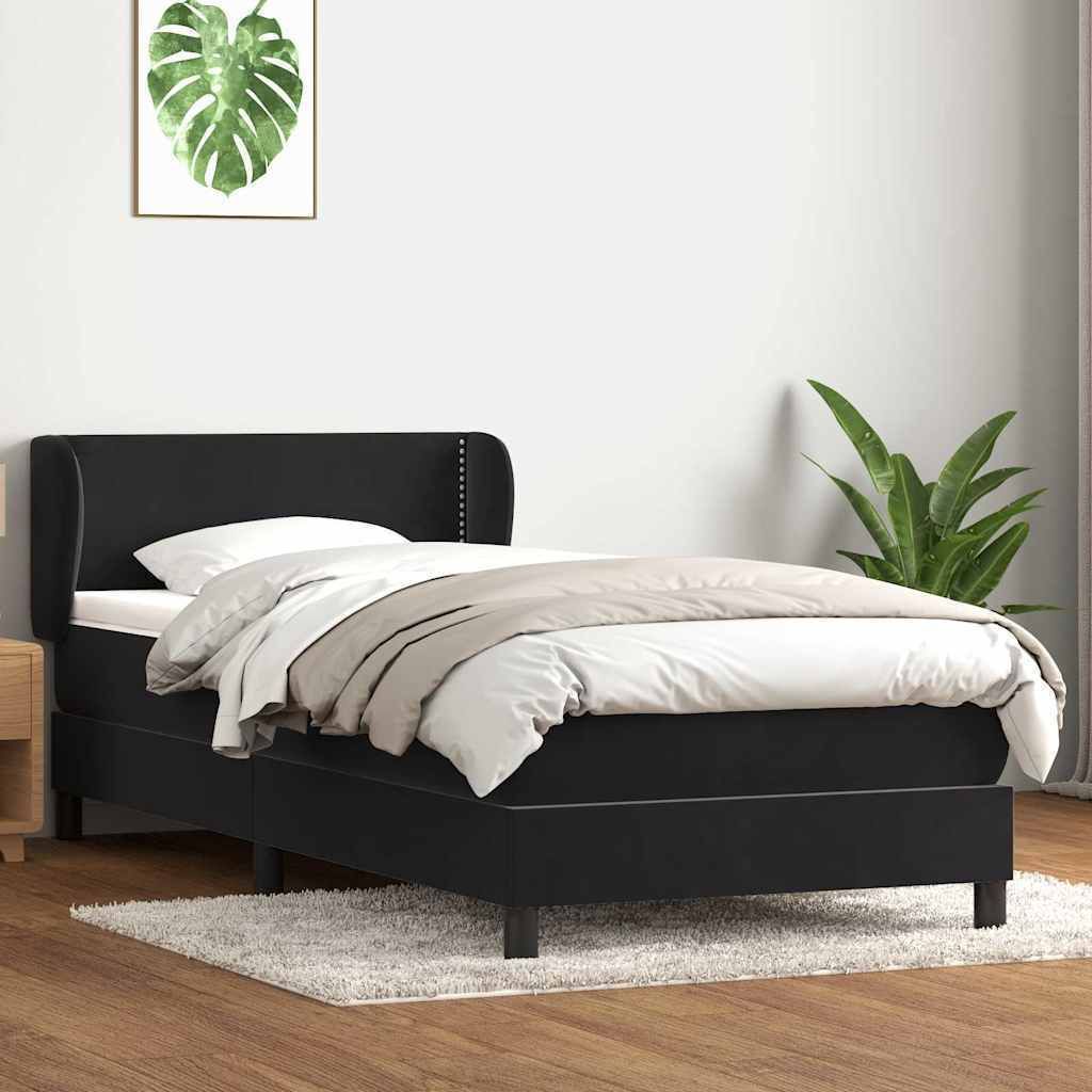 Maison Exclusive - Boxspringbett mit Matratze Schwarz 80x220 cm Samt