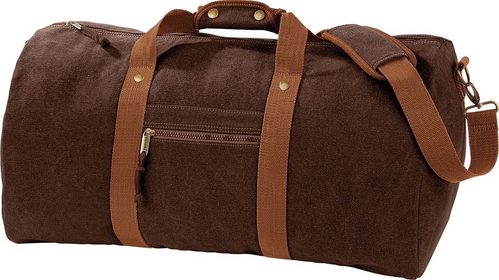 Quadra Segeltuch-Tasche / Reisetasche, 45 l (2 Stück/Packung) BC4429 (Einheitsgröße) (Vintage Braun)