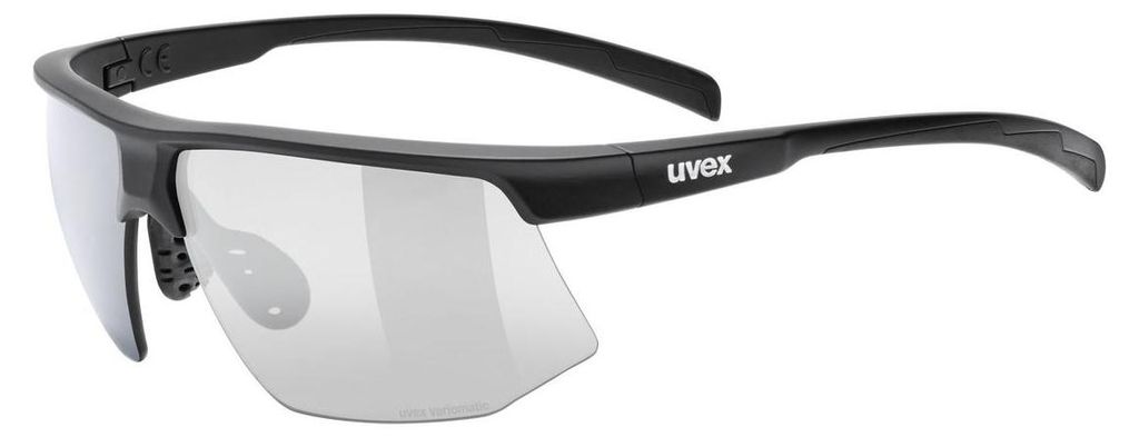 Uvex aerios V, Multisportbrille, Junge/Mädchen, Halbrandlos, Schwarz, Schwarz, 1 Stück(e)