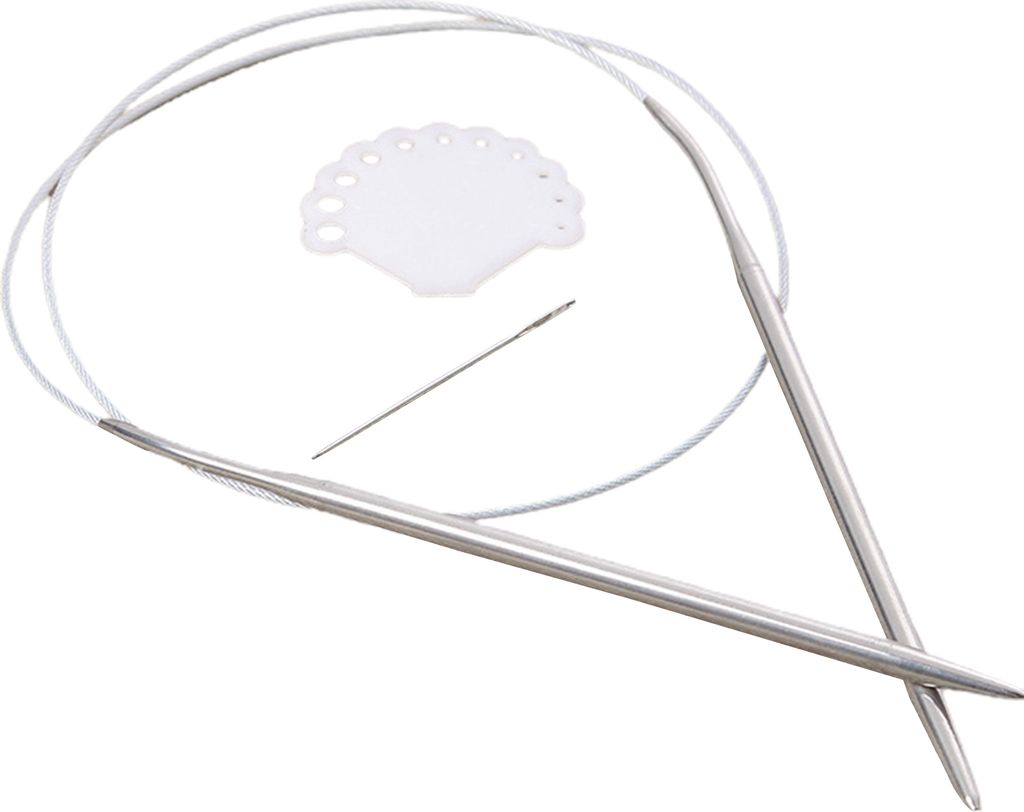 2 Teile/satz Stricknadeln Edelstahl Rundhäkelnadeln Webwerkzeuge-8