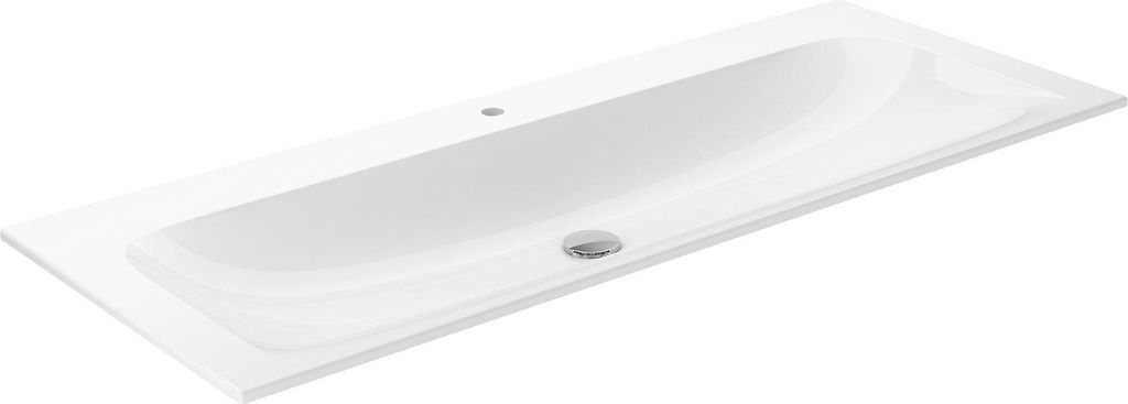 Keuco Keramik-Waschtisch X-LINE 1205 x 17 x 493 mm für 1-Loch-Armatur geeignet weiß
