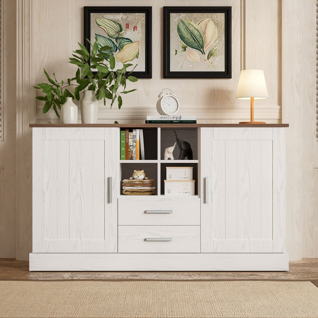 Abrihome Küchenschrank Sideboard-140x40x79.5cm mit 2 Türen Produktbild 