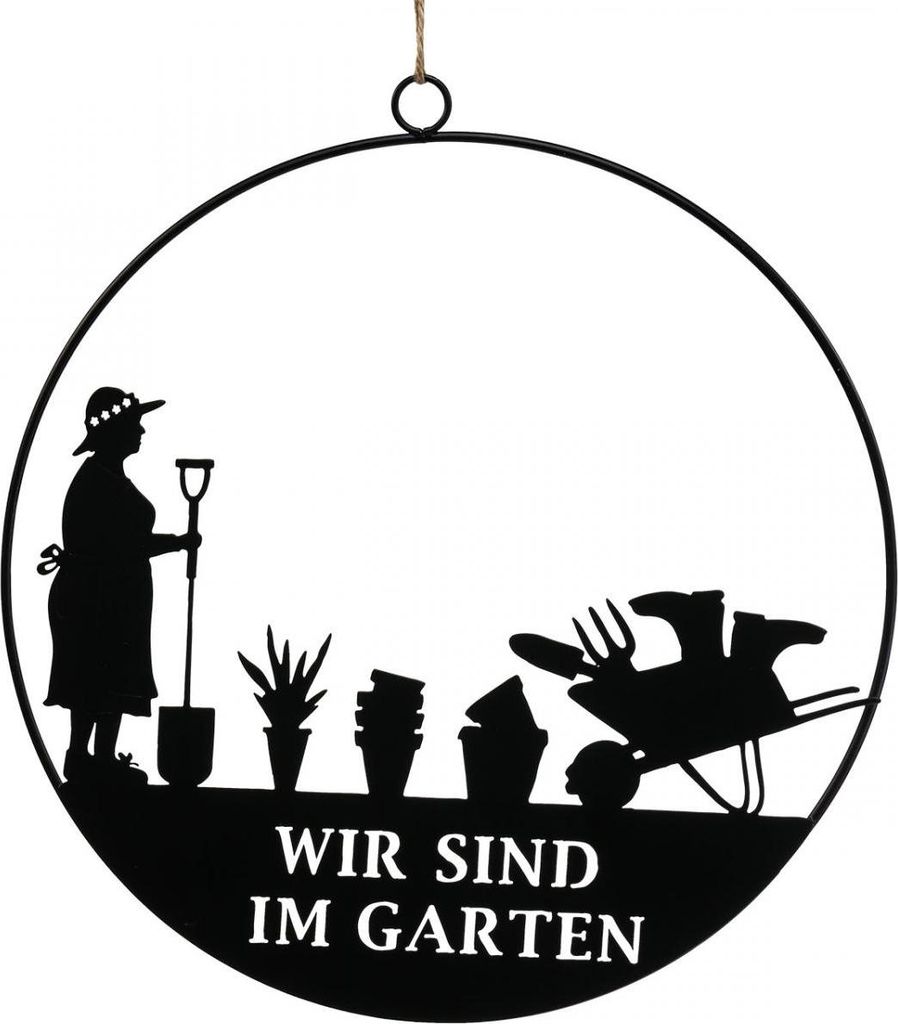 Metall-Hängedekoration mit Schriftzug für Garten und Eingang