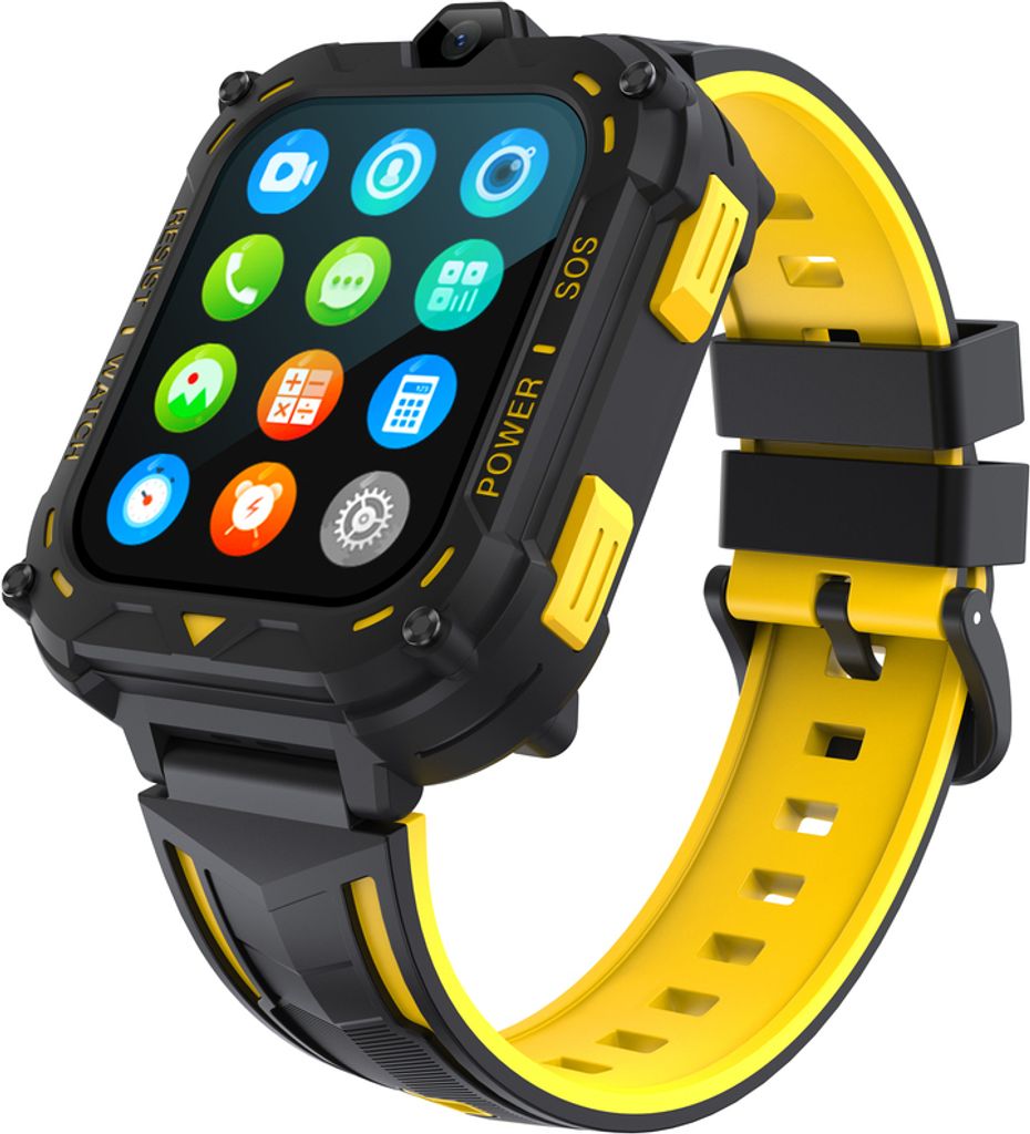 GPS-Tracker Zwei-Wege-Anrufe, SOS WLAN IPX7 wasserdicht Telefon Kinder Smartwatch 4,6 cm/ 1,8 Zoll 4G (LTE) mit GPS und Schlaftracking
