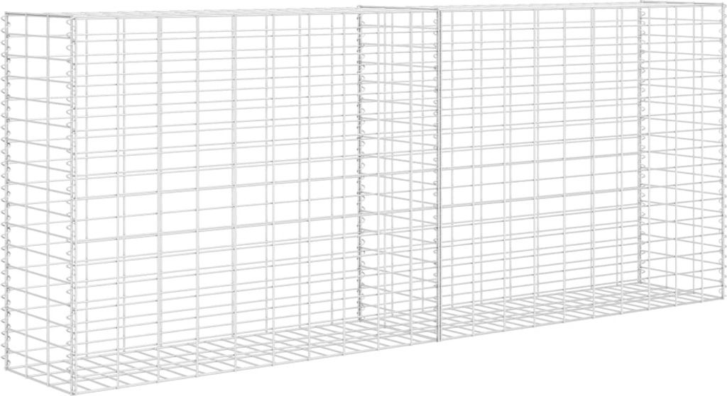vidaXL Gabione Verzinkter Stahl 85x30x200 cm Produktbild 