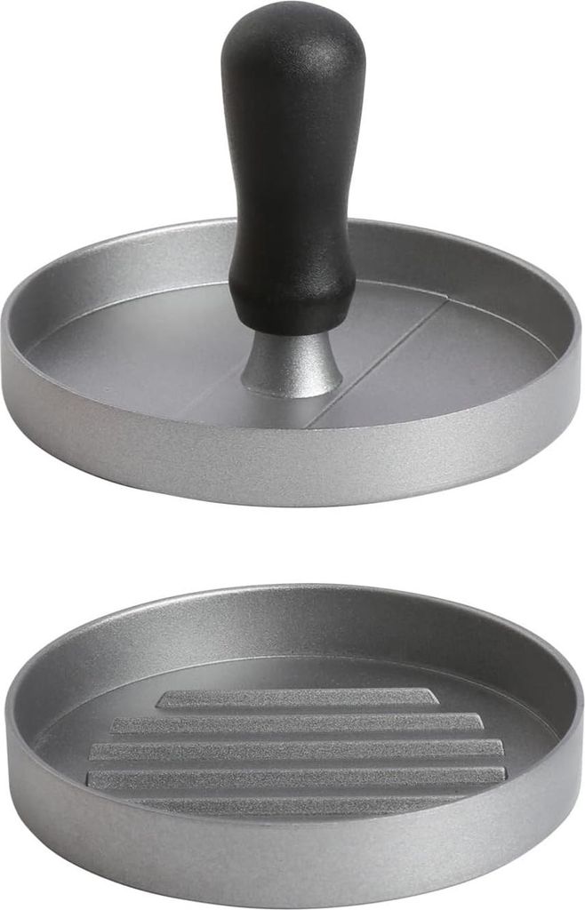Burgerpresse Hamburgerpresse aus Aluguss für leckere Hamburger, Patties, BBQ,mit Antihaftbeschichtung Durchmesser 11,8cm