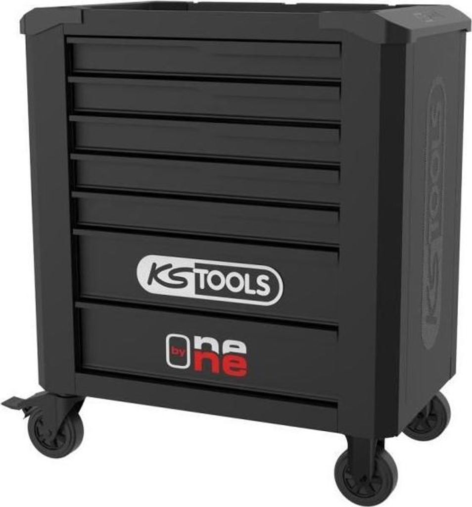 Werkstattwagen - Leer - 7 Schubladen - KS Tools - 823.0007F - Schwarz