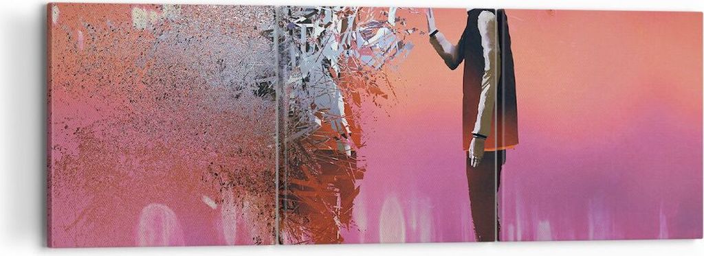 Bild auf Leinwand - Leinwandbild - Mann modern - 120x40cm - Wand Bild - Wanddeko - Wandbilder - Leinwanddruck - Bilder - Kunstdruck - Wanddekoratio...