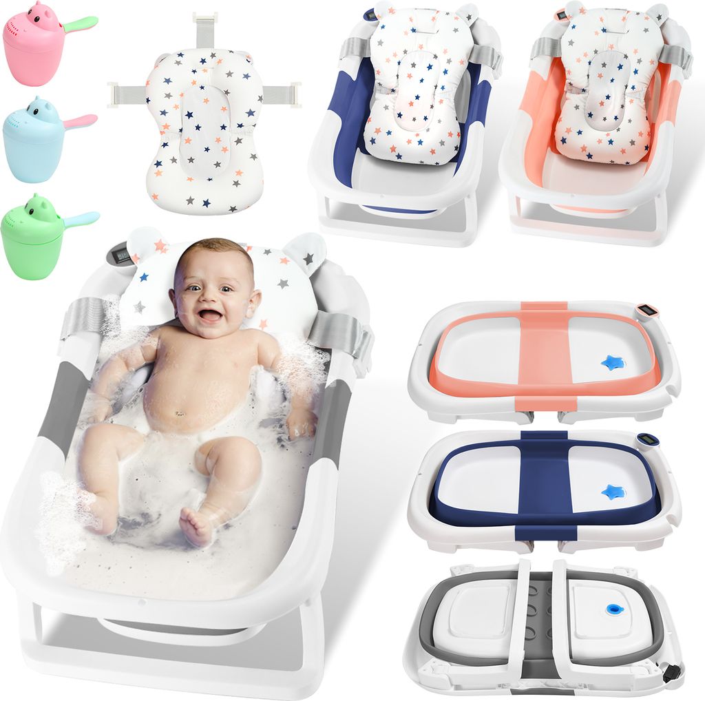 Yakimz Baby Badewanne XL 60,5 cm Blau Babywanne Wanne