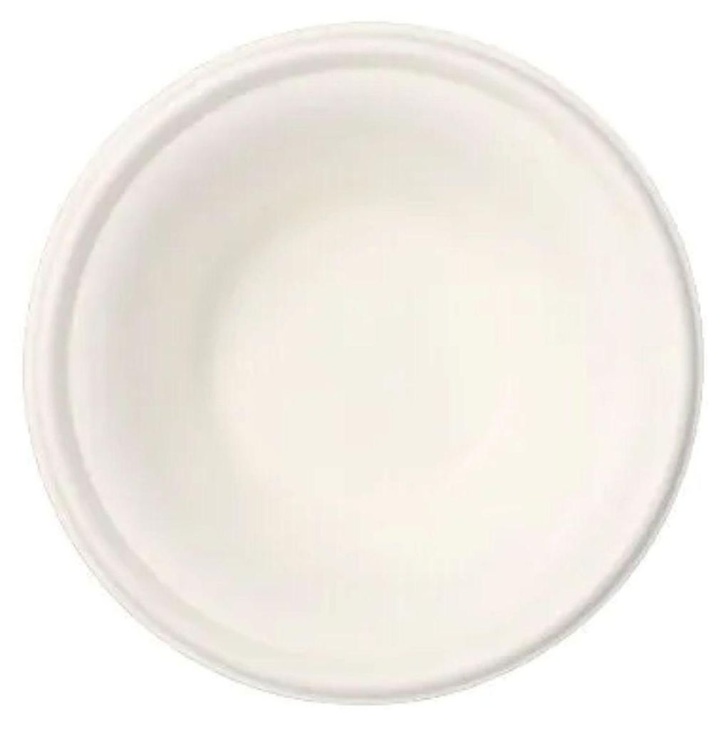 PAPSTAR Schalen aus Zuckerrohr "pure", Ø 15,5 cm, weiß, 380 ml | Schrumpffolie (12 Stück)