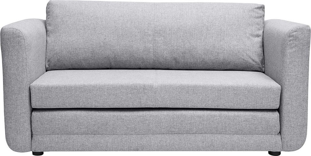 Miliboo - Zweisitzer-Schlafsofa in hellem grauen Stoff LEON