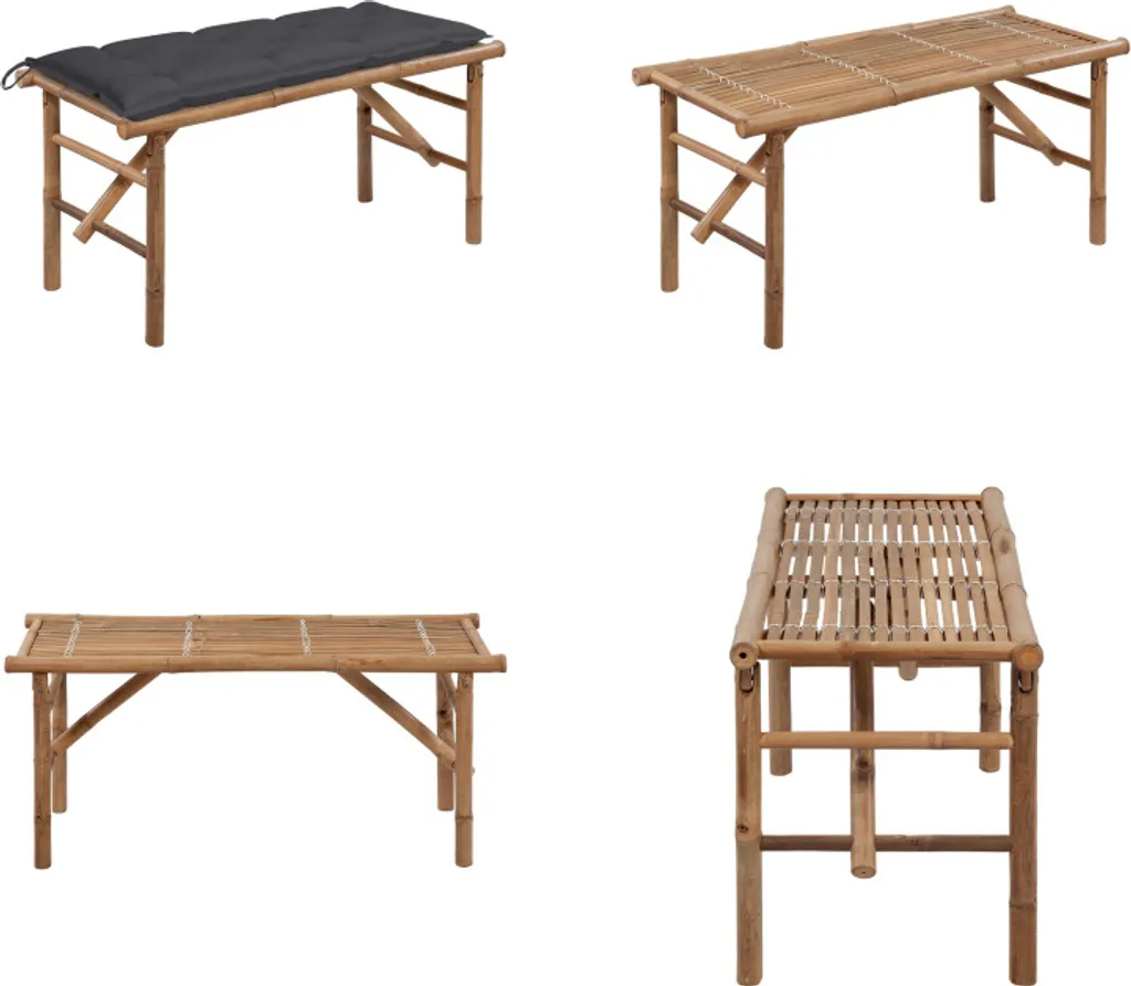 Panca da giardino classica 118 cm bambù vidaXL | Arredo Outdoor