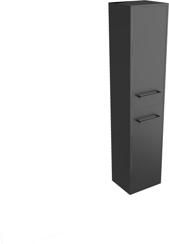 Colonne de salle de bain noir 30x35x150 cm STRUCTURA F050 à 2 portes